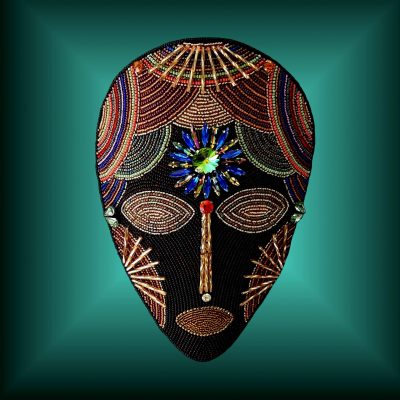 Masque brodé n°62 © Sylune Créations